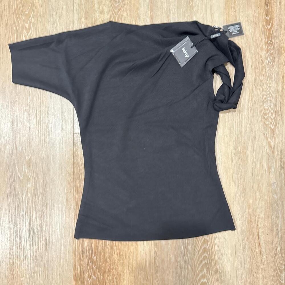 Khy sueded stretch twisted top